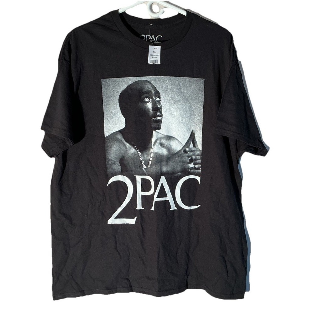 Tupac‎ Bling 2Pac 2024 Amaru Ent Black TShirt Size XL Short Sleeve 100% Cotton